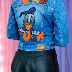 Jean jacket dunald duck